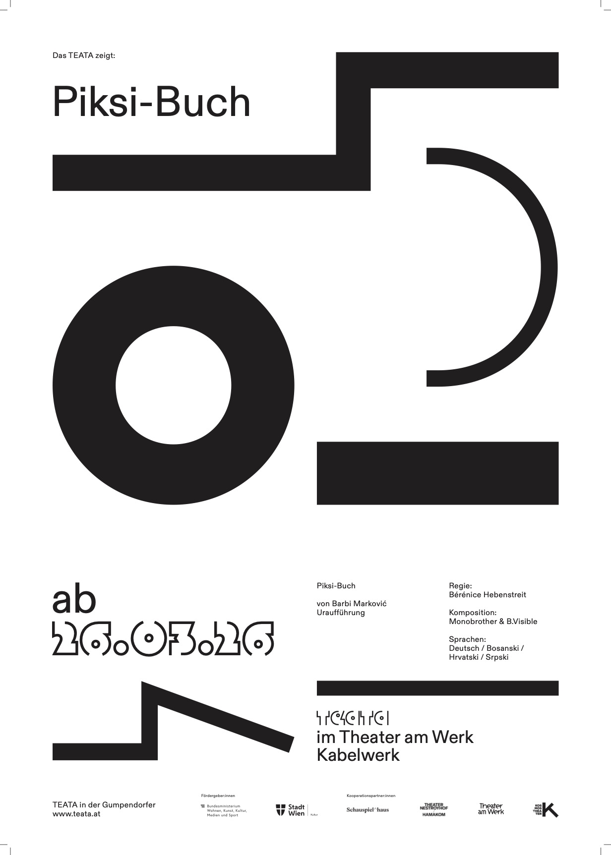 Plakat des Theaterstücks "Piksi-Buch"